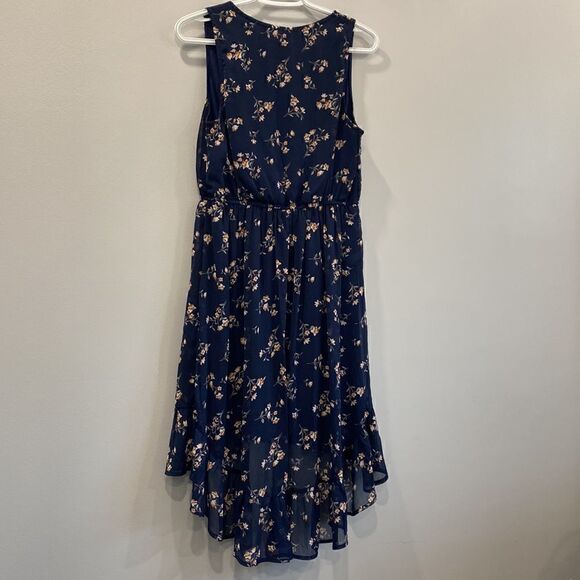 Altar'd State Blue Floral Dress High Low - Picture 4 of 9